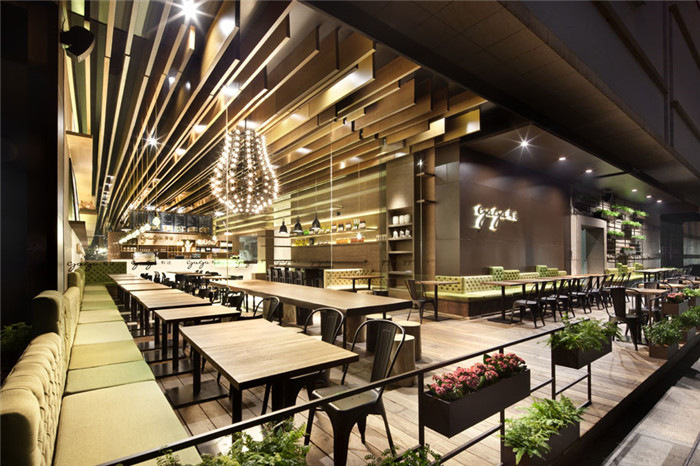 gaga鮮語休閑咖啡最新餐飲店面裝修設(shè)計(jì)方案